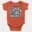 Straight Outta Madras Short Sleeve Baby Onesie in Orange Color